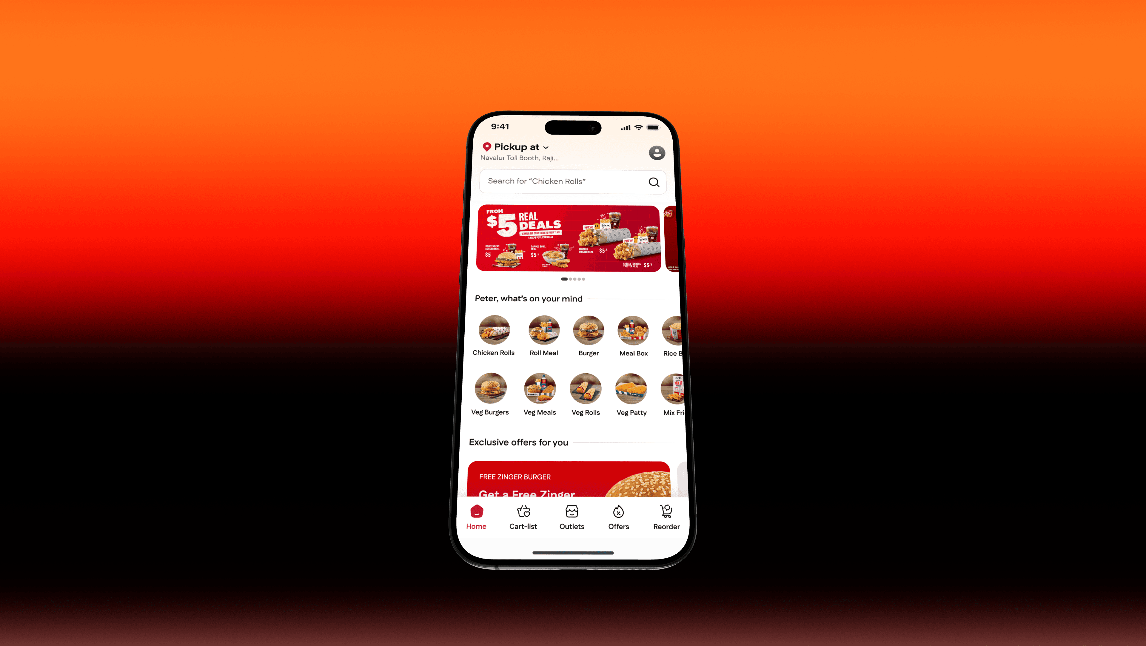KFC Mobile Redesign – Bold, Fast, Finger-Lickin’ Good UI